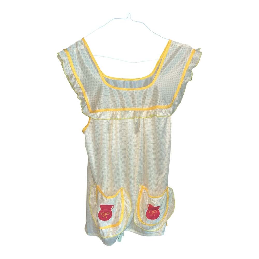 Eira Vazquez Novedades Vintage Polka Dot Ruffle Pinafore Tabard Apron